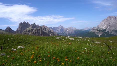 national nature park tre cime in the dolomites alps. beautiful nature of italy.