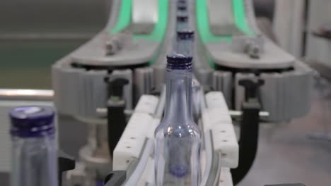 bottles on production line plant or factory