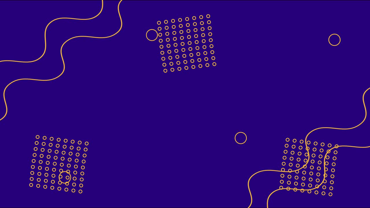 animación de fondo al estilo de memphis azul