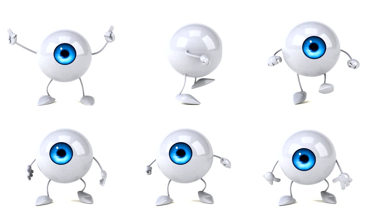 재미있는 눈 클립 - 4k 3d 애니메이션