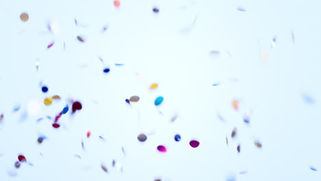 party, winning and confetti on a studio background