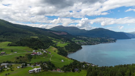 timelapse of norwegian landscape at summer, stranda sunnmøre