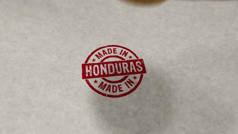 made in honduras stamp and stamping loop animation