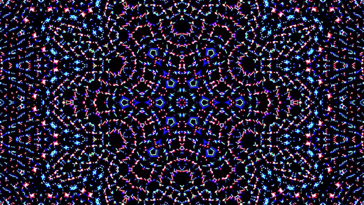 shining bright lines set blue wave motion, colorful, on black background