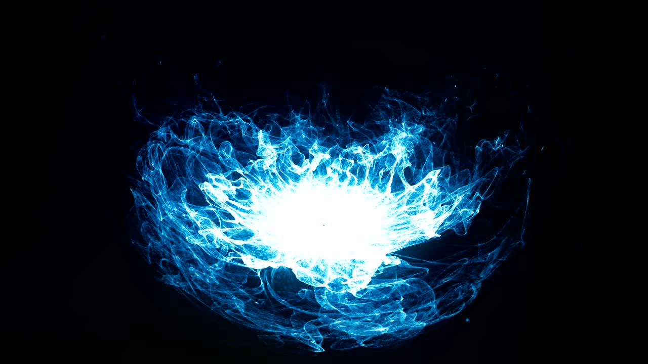 Motion background with sparks explosion and magic dust trail in circle flow