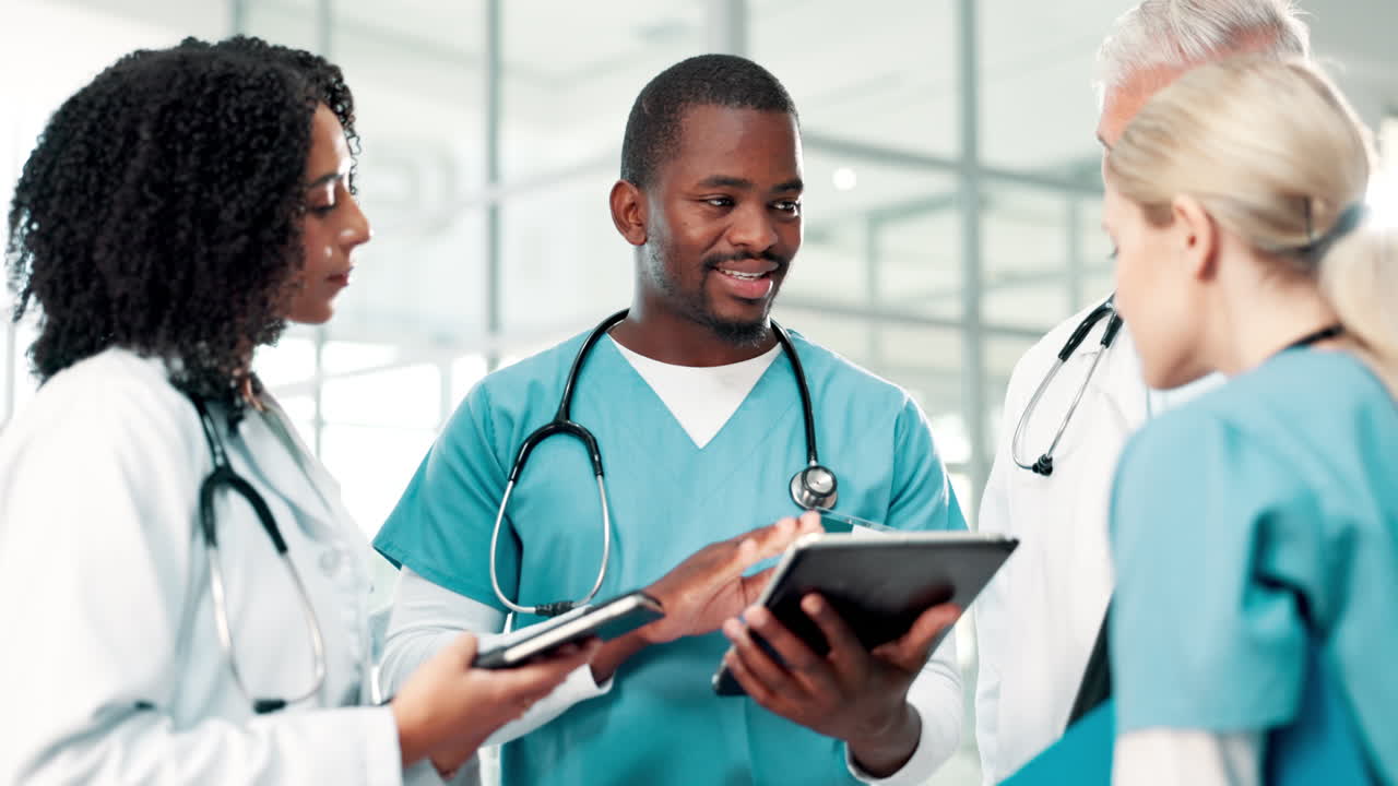 Medical team discussing patient care