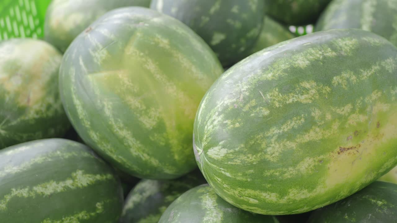 primer plano de las sandías