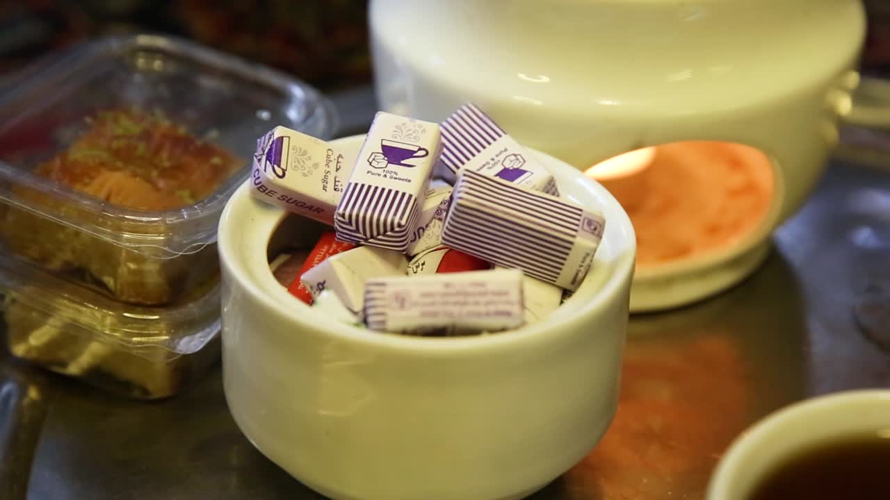 사프란, 차, 준비, 이란의 클로즈업 샷