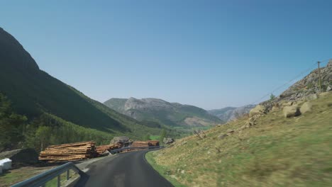 a drive through the norwegian countryside