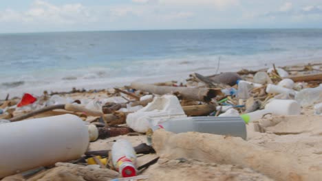 destruction of coastal beauty through plastic waste and pollution