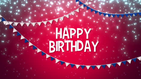 animated closeup happy birthday text on holiday background 26