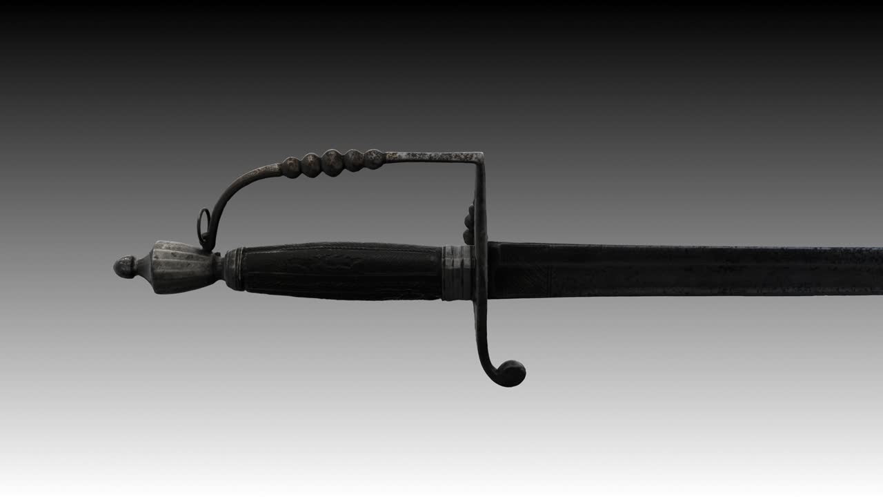 detalle del bucle de rotación de la espada de 5 bolas de spadroon