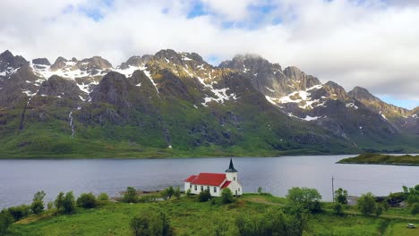 imágenes aéreas de la hermosa naturaleza de noruega