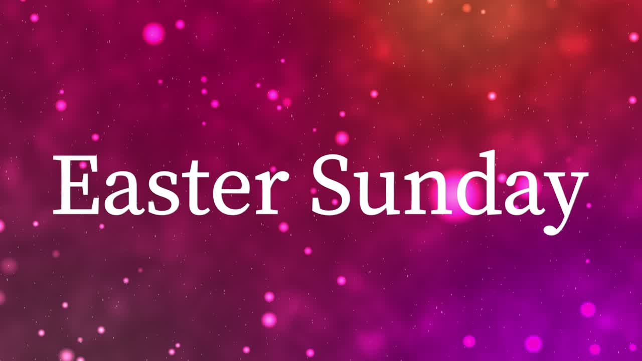 Easter Sunday event text animation motion graphics