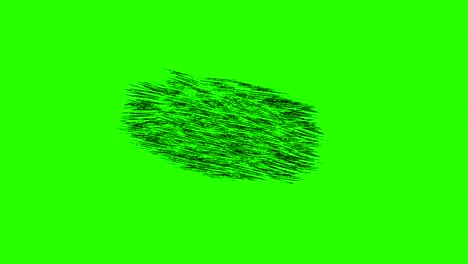 hand-drawn scribbles transition, doodles and sketch effects with black color pencil on chroma key green screen background, with alpha channel,imagination education child