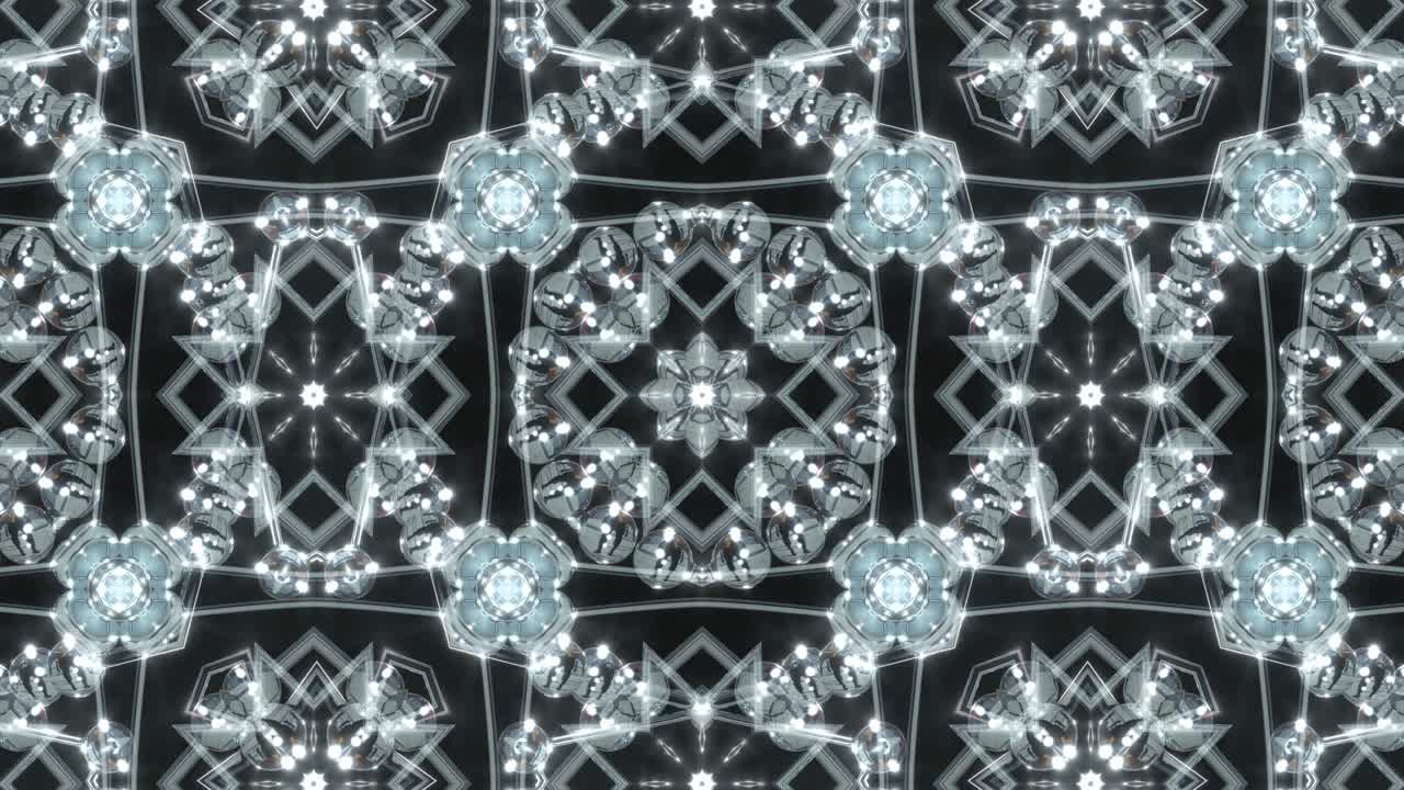 반이는 유리 구슬 칼레도스코프 패턴