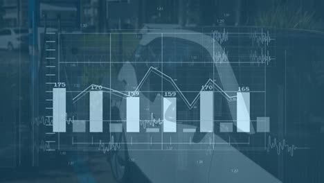 Animation-of-financial-data-processing-over-refueling-car