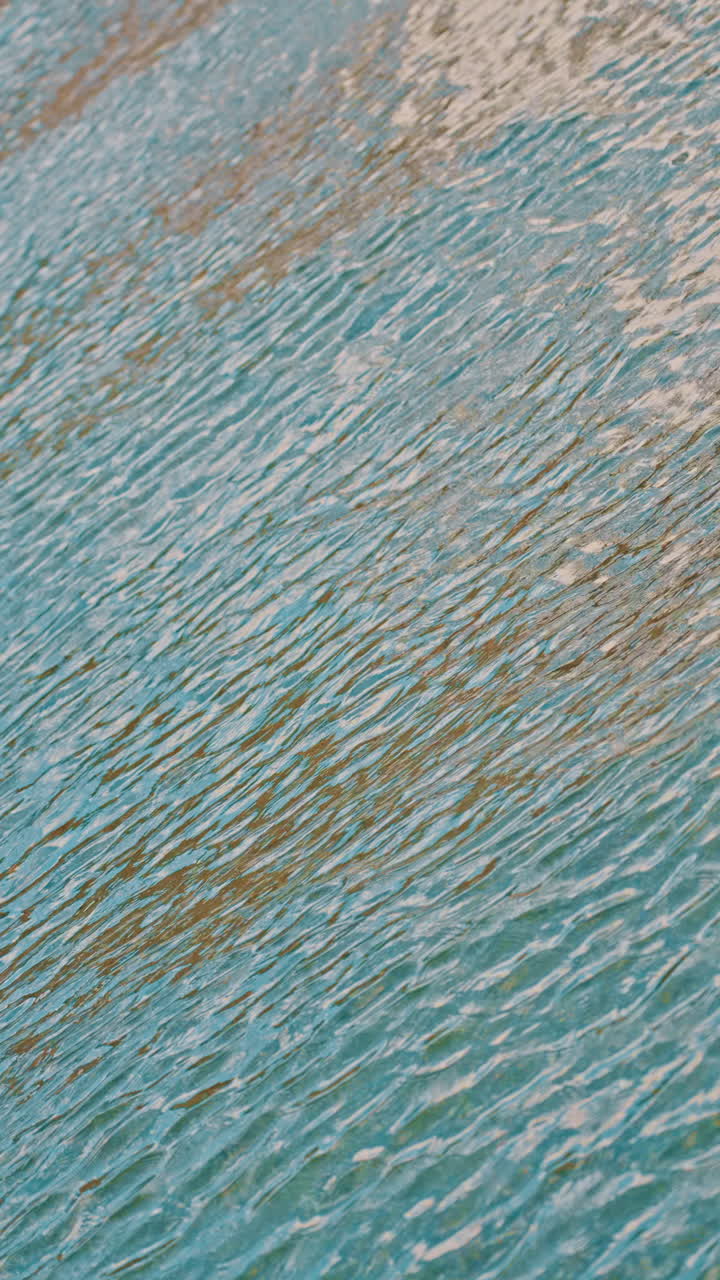Close-up of Rippling Blue-Green Water Surface