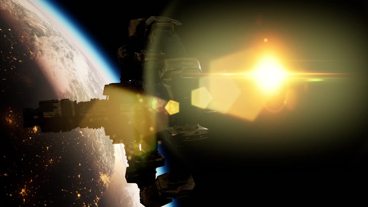 estación espacial internacional sobre el planeta tierra