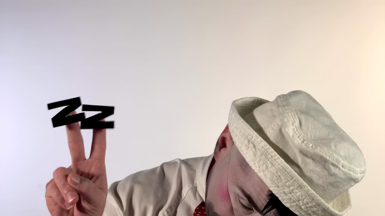 клоун эмодзи - спящее лицо