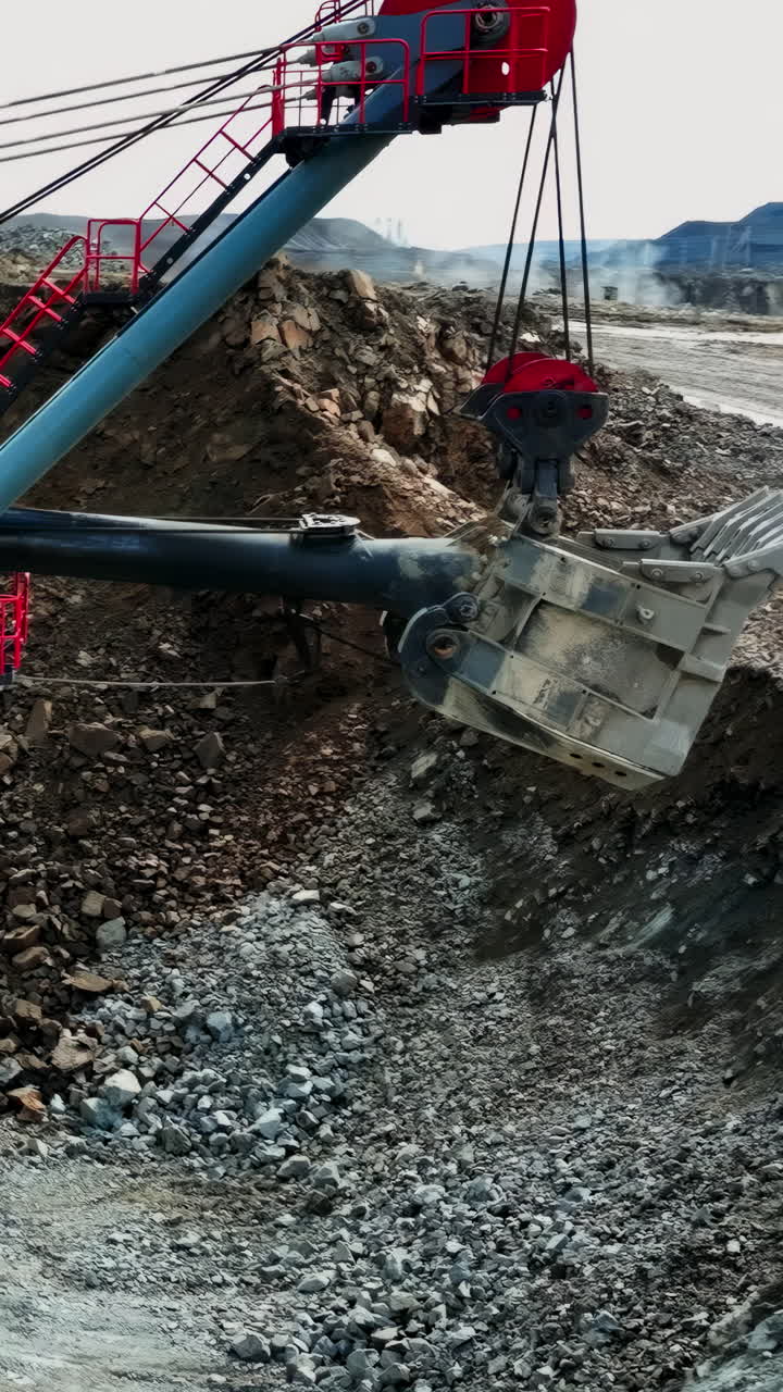 Excavator at Work: Mining and Earthmoving