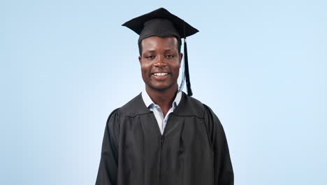 Face,-ok-sign-and-black-man-with-graduation