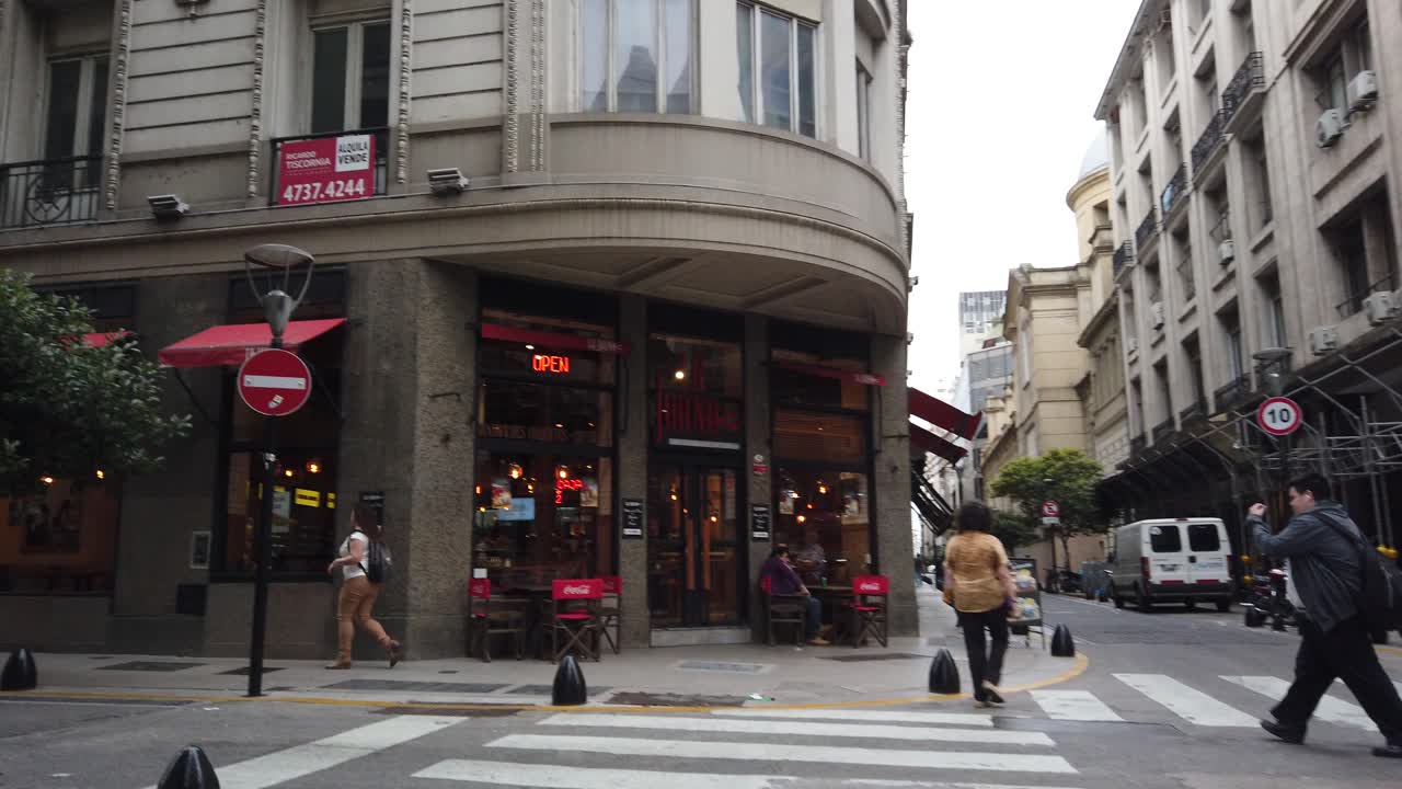 City Street Scene in Buenos Aires, Argentina