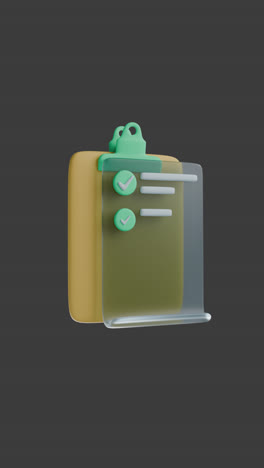 Icono 3d de lista de verificación