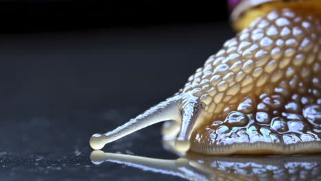 macro close-up of a snail