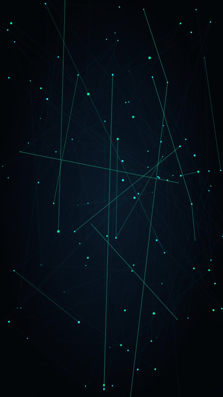 Abstract Digital Network Connection with Glowing Nodes and Lines