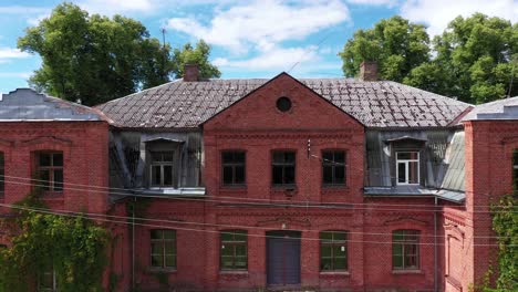 frontside aerial of historical attraction katvari manor, limbazi latvia europe