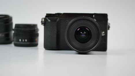 cámara negra y lentes