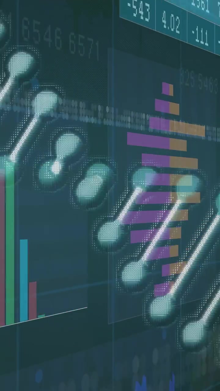 Vertical video: On play tubular chain gliding diagonally, passing bars, revealing numeric HUD