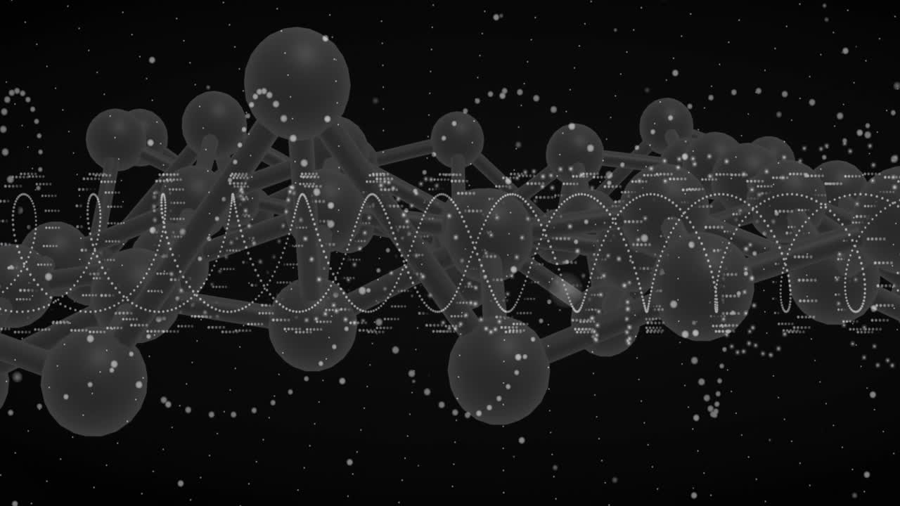 dna 가닥 스핀링을 통해 디지털 데이터 처리의 애니메이션