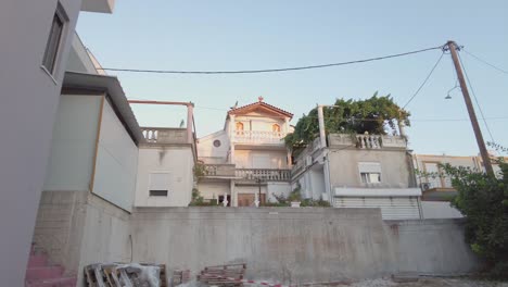 residential houses in chania city in crete island, greece