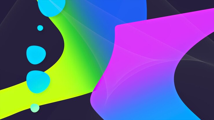 Motion abstract geometric shapes and colourful liquid background 29
