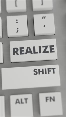 video vertical para darse cuenta de que se presiona el botón en el teclado