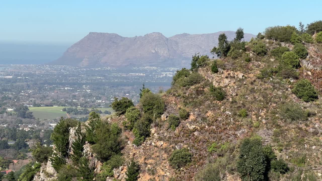 Muizenberg and Silvermine mountains in Cape Town, South Africa