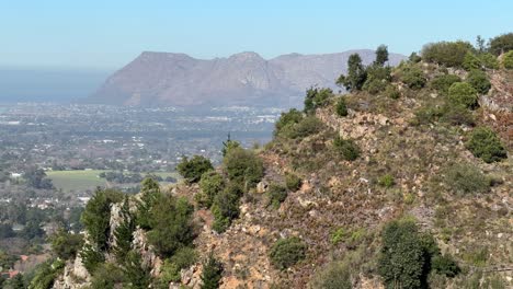 muizenberg and silvermine mountains in cape town, south africa