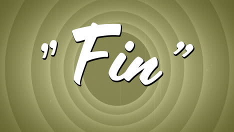 animation of fin text over vintage green circles