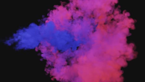 colorful smoke and ink explosion