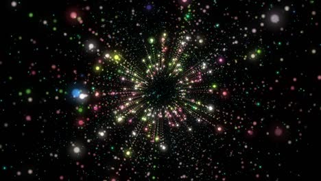 Technology Loop line futuristic speed of light explosion in galaxy motion background.