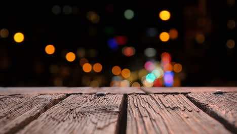 cubierta de madera y bokeh