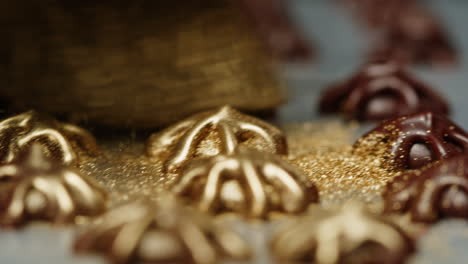golden glitter decorations