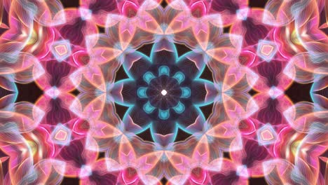 Wunderschöner-VJ,-Farbenfroher,-Unendlicher,-Abstrakter-Blumenhintergrund,-Kaleidoskop-Schleife-In-4K-Auflösung