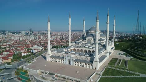 buyuk camlica camii ramadan, aerial view covid curfew, jk01