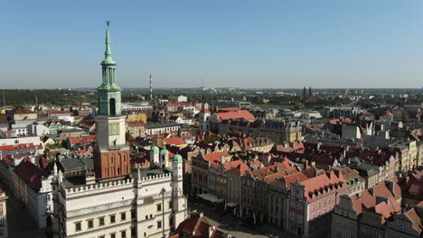 aerial view on poznan main square