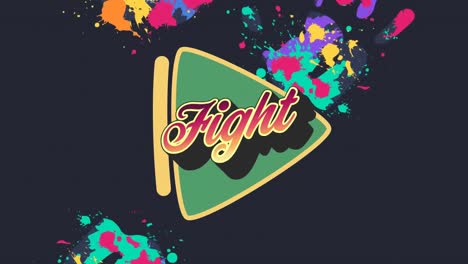 Animation-of-fight-text-over-colorful-graphics-and-shapes