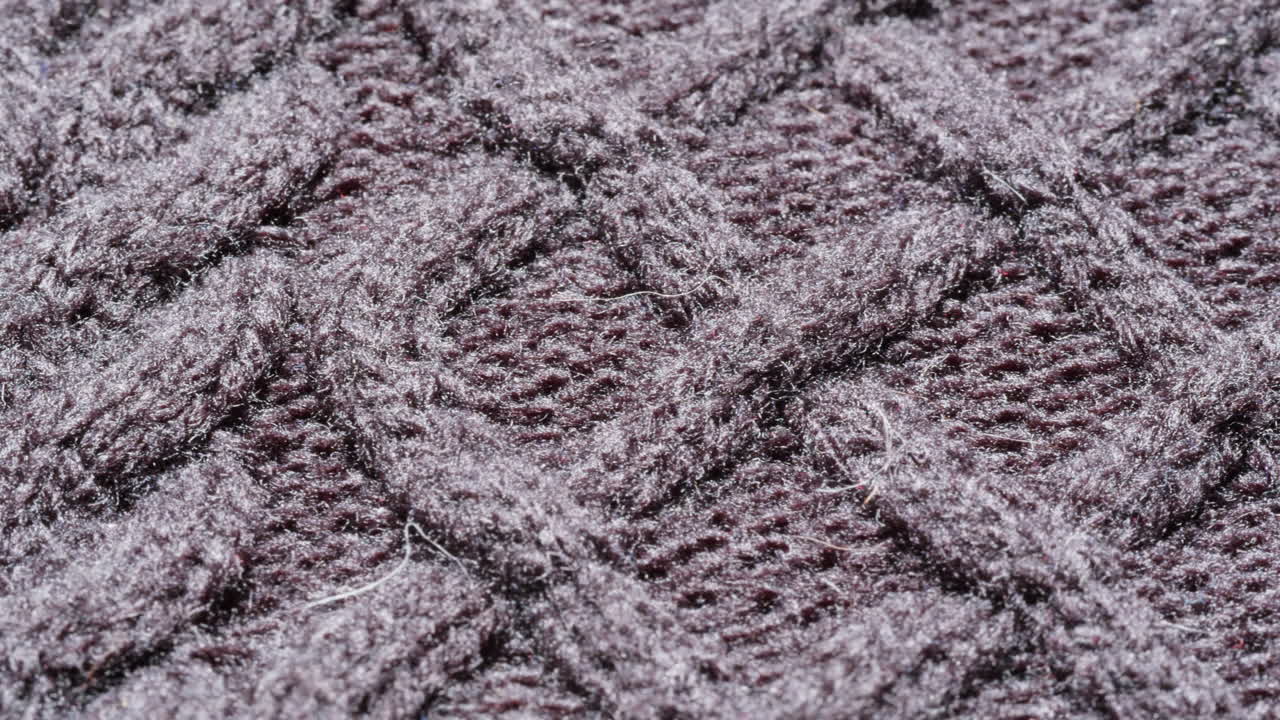Close-up of Dark Grey Cable Knit Fabric