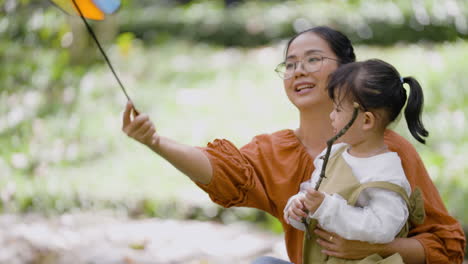 woman and child in the park